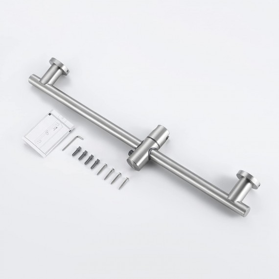 Shower Slide Bar with Handheld Shower Bracket Wall Mount SUS 304 Stainless Steel Brushed Finish, F204-BS